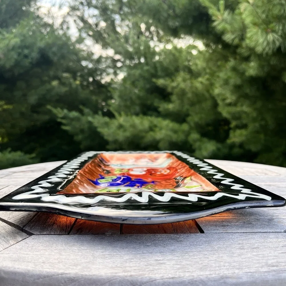 Halloween Fused Glass Tray Platter 20